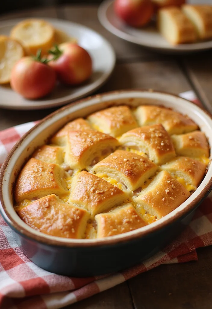 10 Crescent Roll Dinner Recipes Fun and Quick - 4. Ham and Cheese Crescent Roll Casserole