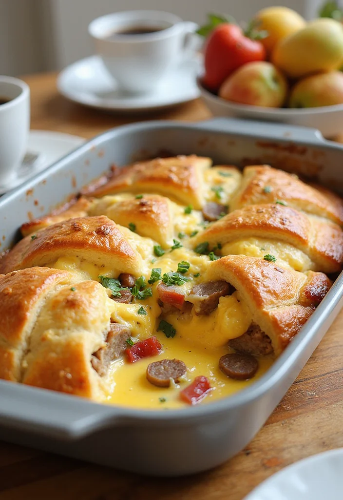 10 Crescent Roll Dinner Recipes Fun and Quick - 6. Breakfast Crescent Roll Casserole