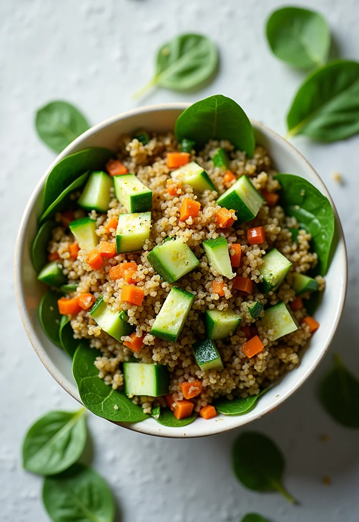 10 GERD Friendly Vegan Recipes for Gentle Eating - 2. Quinoa and Spinach Salad