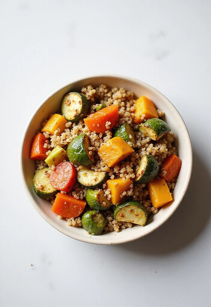 10 GERD Friendly Vegan Recipes for Gentle Eating - 7. Roasted Vegetable Quinoa Bowl