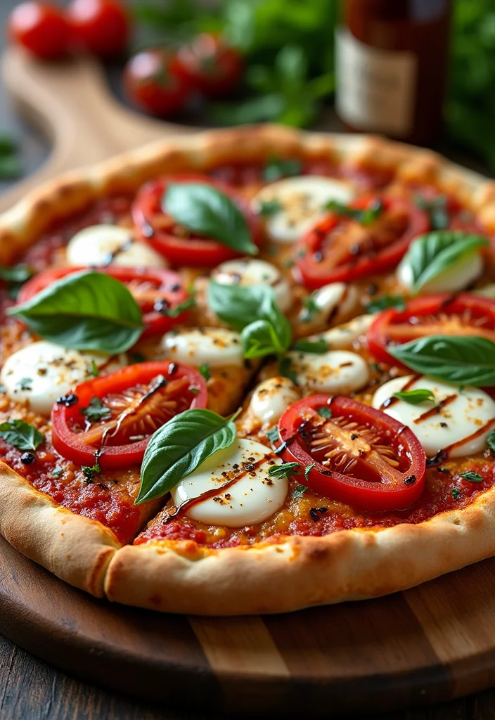 10 Healthy Pizza Recipes with Better Ingredients - 9. Caprese Pizza with Balsamic Glaze