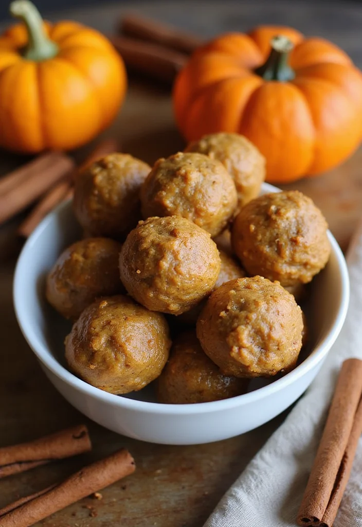 10 Healthy Protein Ball Recipes for Simple Snacks - 4. Pumpkin Spice Protein Bites