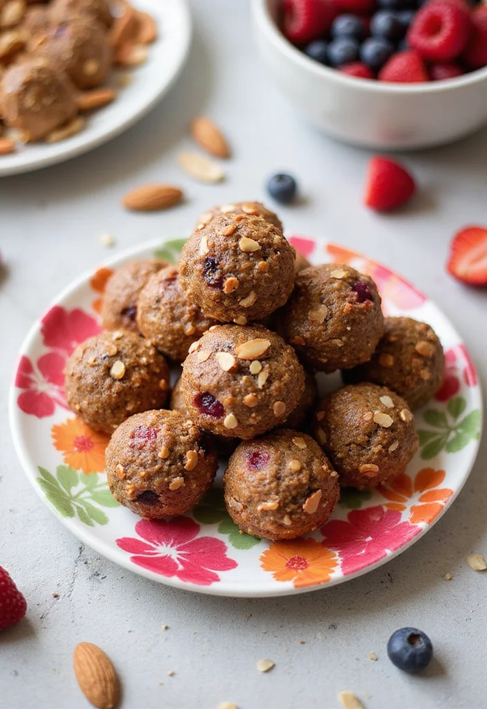 10 Healthy Protein Ball Recipes for Simple Snacks - 5. Berry Almond Protein Balls