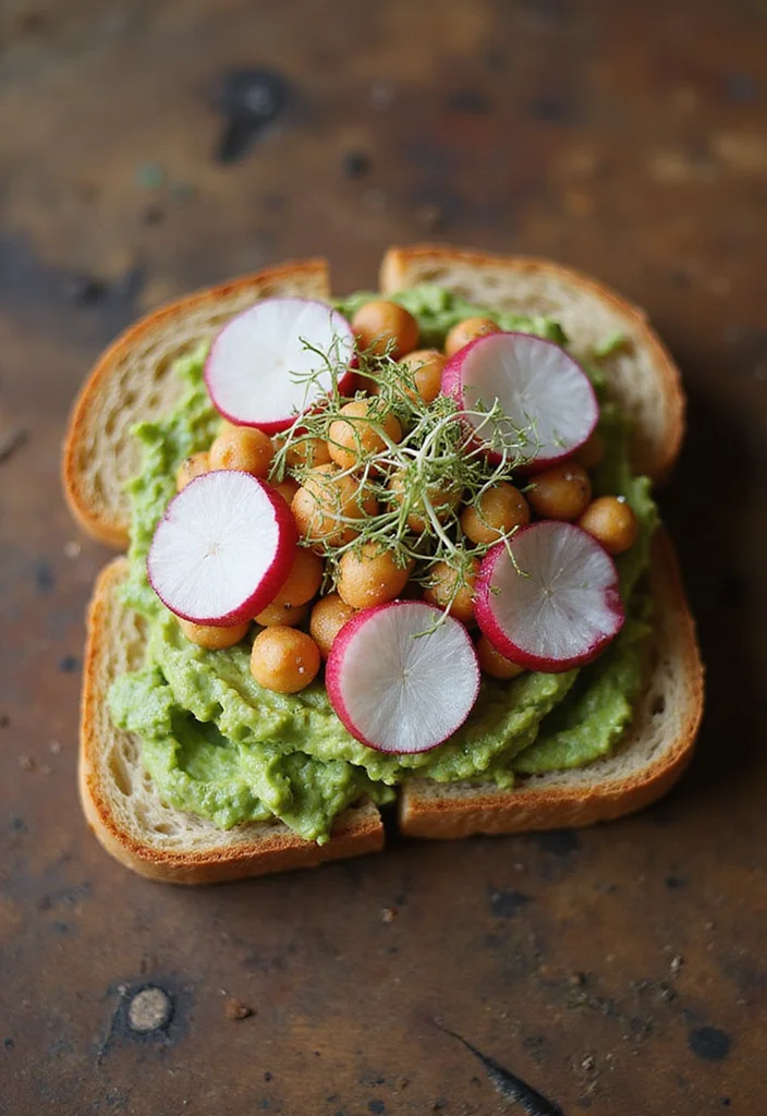 10 Healthy Sandwich Recipes for Quick Meals - 1. Avocado and Chickpea Smash Sandwich