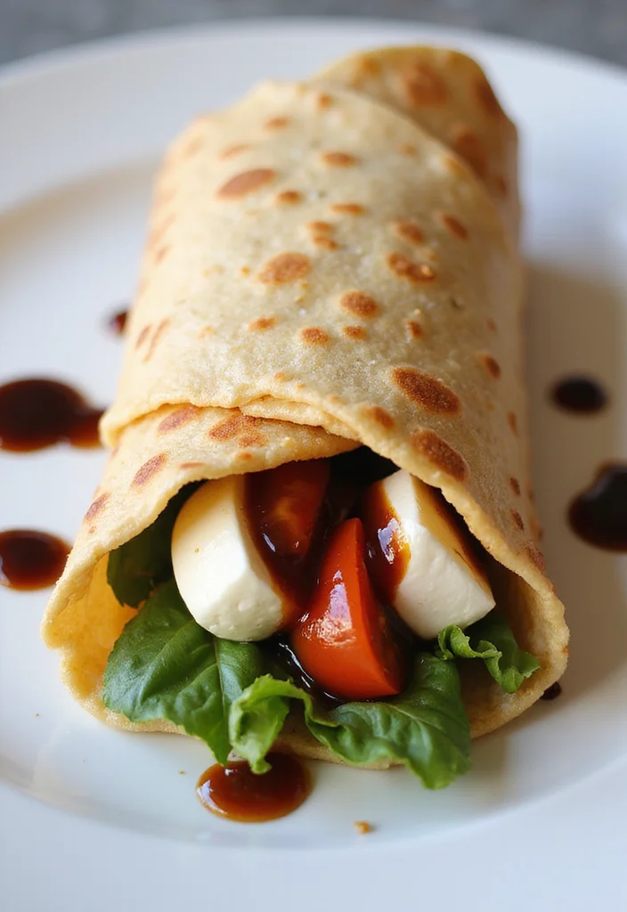 10 Healthy Wrap Recipes Easy and Filling - 4. Caprese Salad Wrap