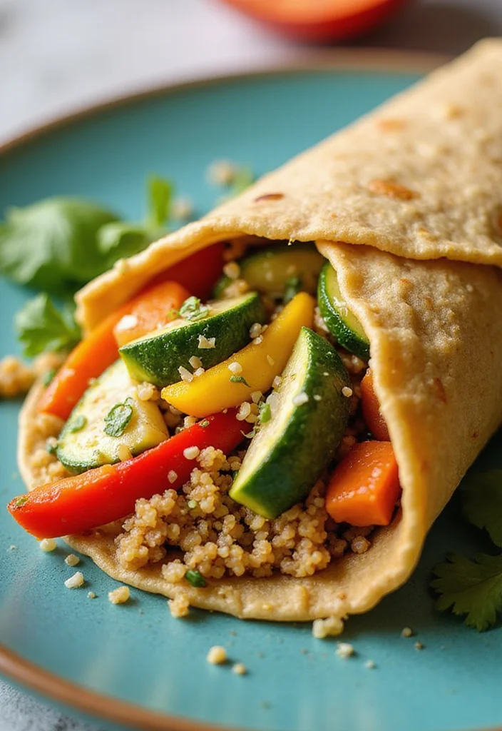10 Healthy Wrap Recipes Easy and Filling - 5. Quinoa & Veggie Power Wrap