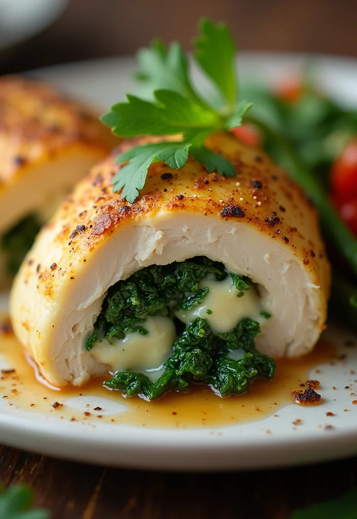 10 Keto Kale Recipes for Healthy Comfort - 6. Baked Kale and Cheese Stuffed Chicken