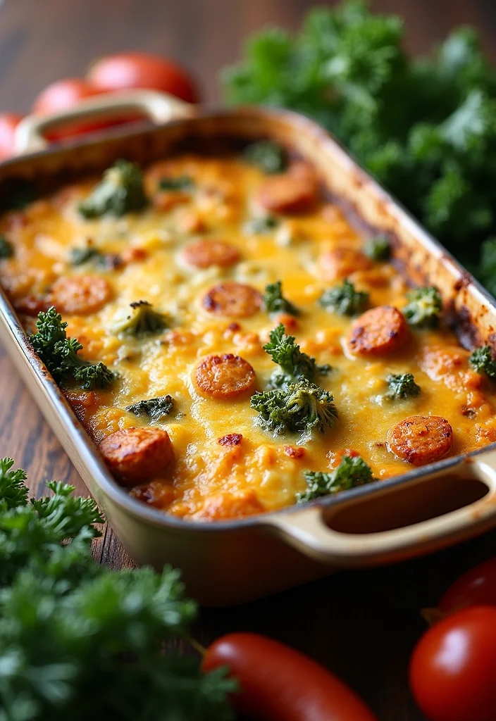 10 Keto Kale Recipes for Healthy Comfort - 8. Comforting Kale and Sausage Casserole