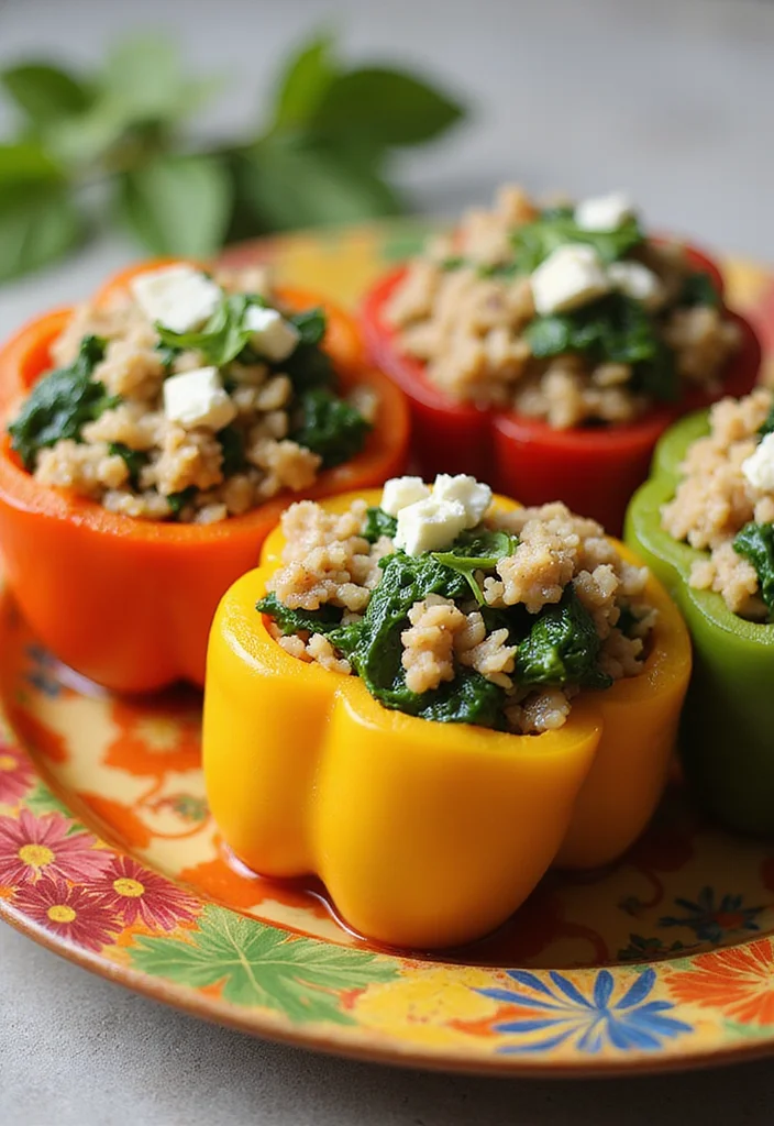 10 Low Sodium Dinner Recipes for Balanced Eating - 5. Spinach and Feta Stuffed Peppers