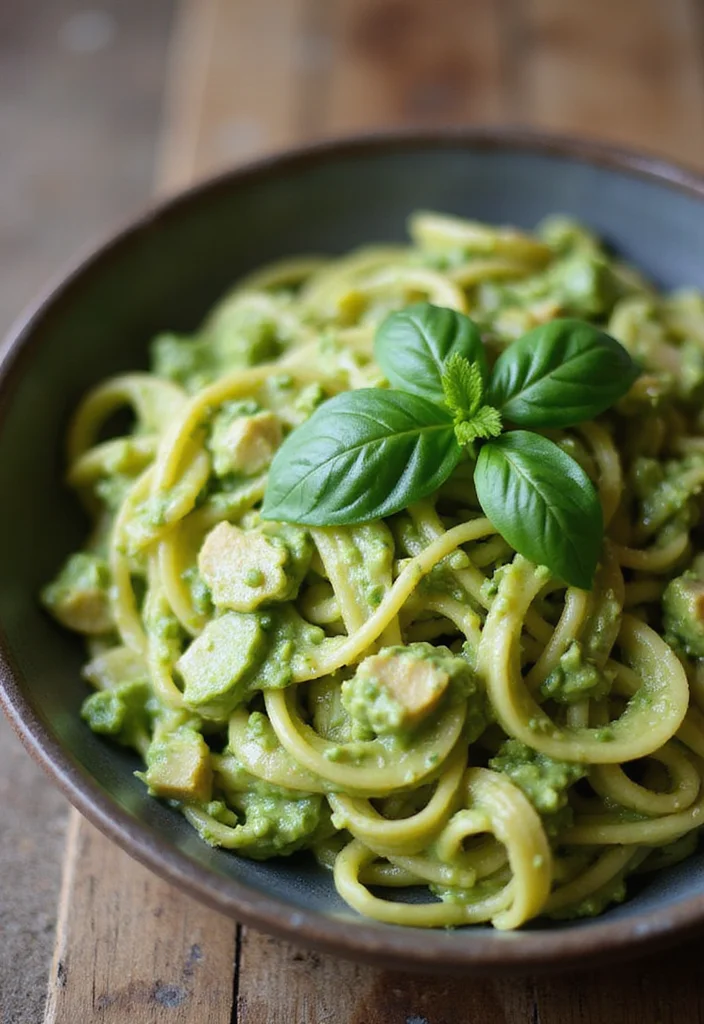 10 No Oil Vegan Recipes Clean and Simple - 1. Creamy Avocado Pasta