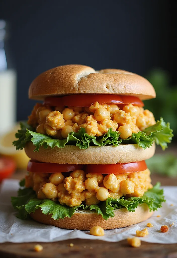 10 No Oil Vegan Recipes Clean and Simple - 3. Chickpea Salad Sandwich