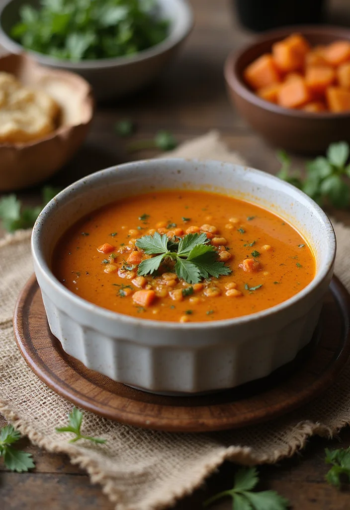 10 No Oil Vegan Recipes Clean and Simple - 7. Spicy Lentil Soup