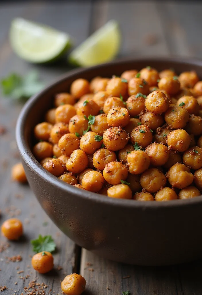 10 No Oil Vegan Recipes Clean and Simple - 9. Roasted Chickpea Snack