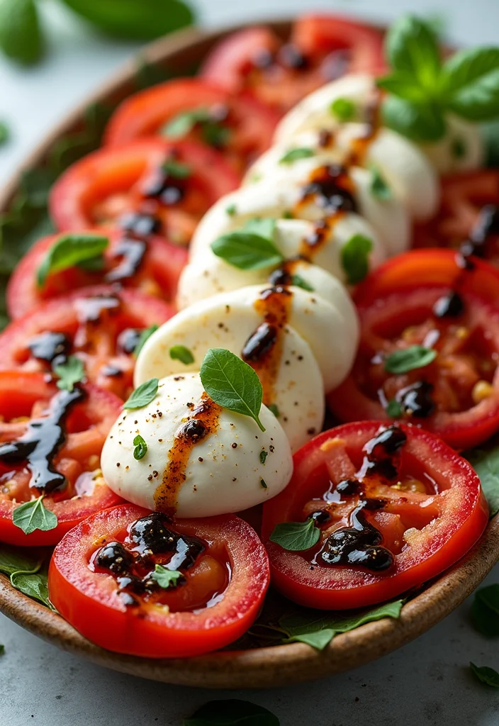 10 Romantic Dinner Recipes Easy and Elegant - 8. Caprese Salad with Balsamic Glaze