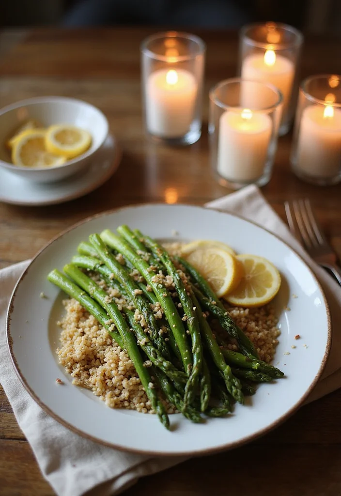 10 Romantic Vegan Valentine’s Dinner Recipes for Special Nights - 3. Lemon Garlic Asparagus with Quinoa