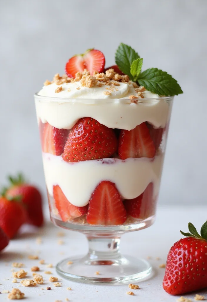 10 Trifle Dessert Recipes with Beautiful Layers - 1. Classic Vegan Strawberry Trifle