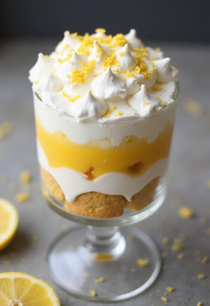 10 Trifle Dessert Recipes with Beautiful Layers - 5. Lemon Meringue Vegan Trifle