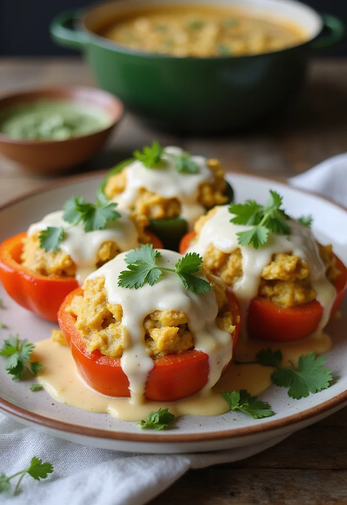 10 Vegan Bell Pepper Recipes Fresh and Flavorful - 8. Vegan Curry-Stuffed Peppers