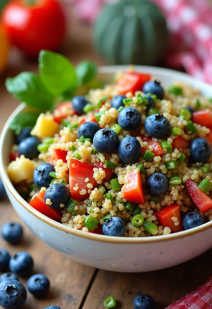 10 Vegan Blueberry Recipes Simple and Fresh - 10. Blueberry Quinoa Salad