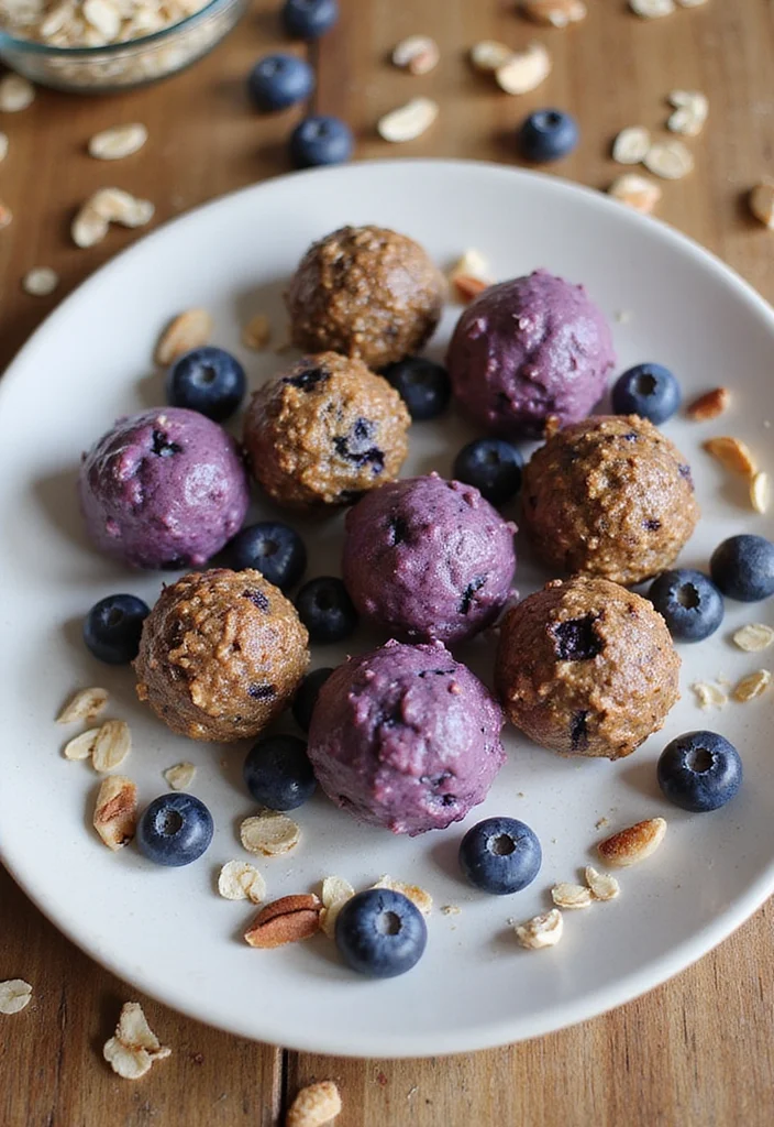 10 Vegan Blueberry Recipes Simple and Fresh - 6. Blueberry Energy Balls