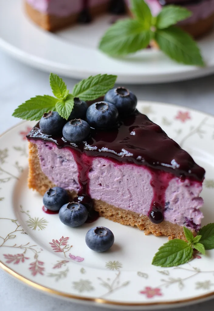 10 Vegan Blueberry Recipes Simple and Fresh - 9. Blueberry Vegan Cheesecake