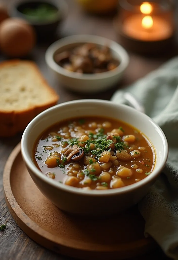 10 Vegan Oyster Mushroom Recipes Rich and Hearty - 2. Hearty Mushroom and Barley Soup