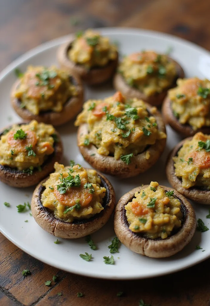 10 Vegan Oyster Mushroom Recipes Rich and Hearty - 8. Stuffed Oyster Mushrooms