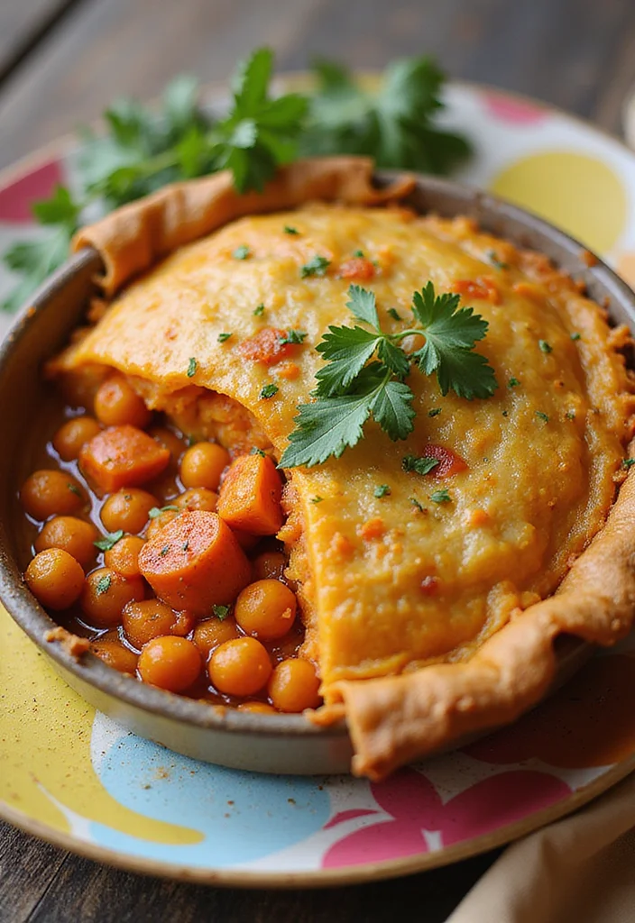 10 Vegan Savory Pie Recipes for Cozy Meals - 3. Spicy Chickpea and Sweet Potato Pie