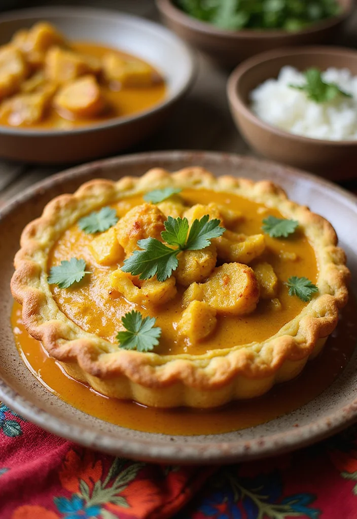 10 Vegan Savory Pie Recipes for Cozy Meals - 6. Cauliflower and Potato Curry Pie
