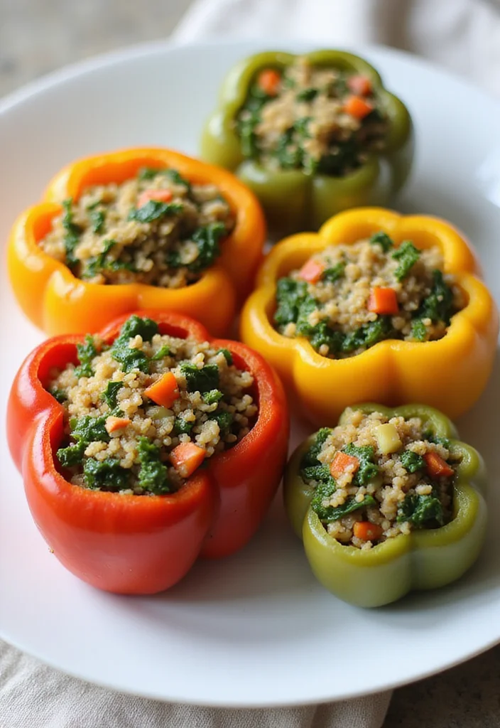 10 Vegan Swiss Chard Recipes for Bright Meals - 6. Swiss Chard Stuffed Bell Peppers