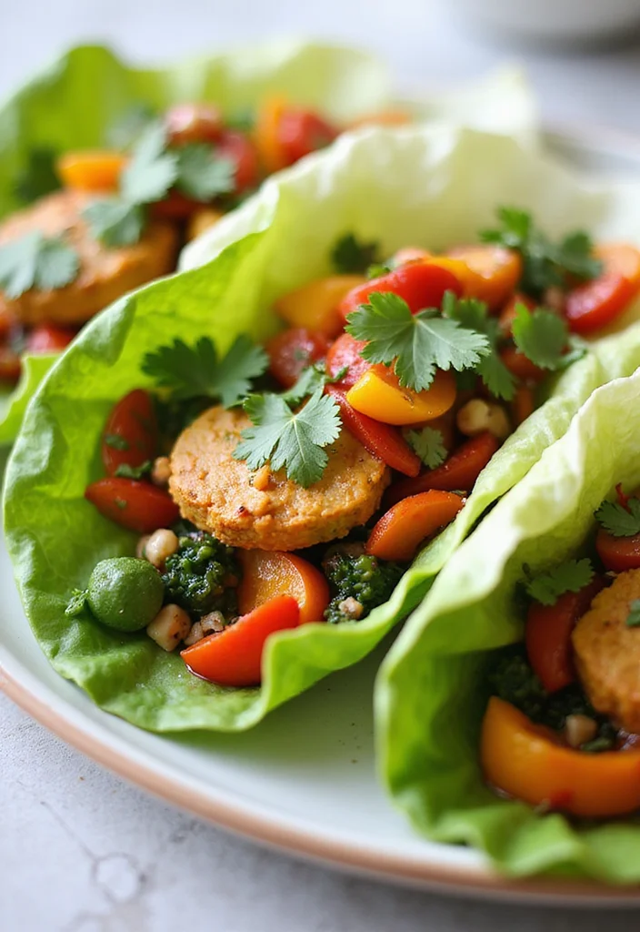 10 Vegan Tempeh Recipes for Easy Protein - 6. Spicy Tempeh Lettuce Wraps
