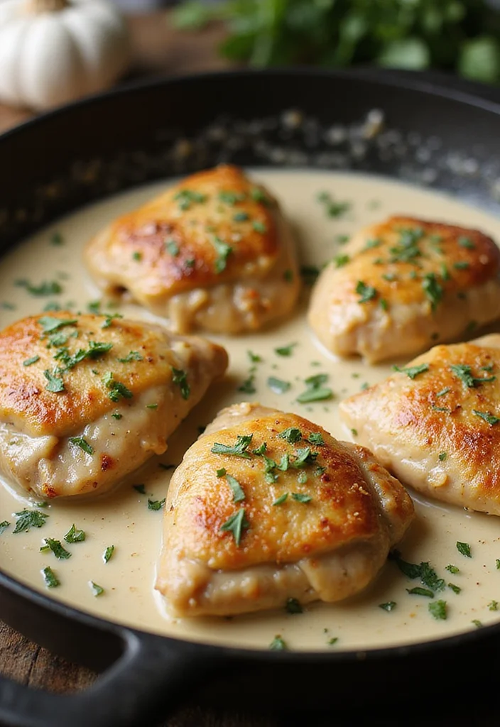 12 Affordable Keto Recipes for Budget Friendly Eating - 4. Creamy Garlic Chicken Thighs