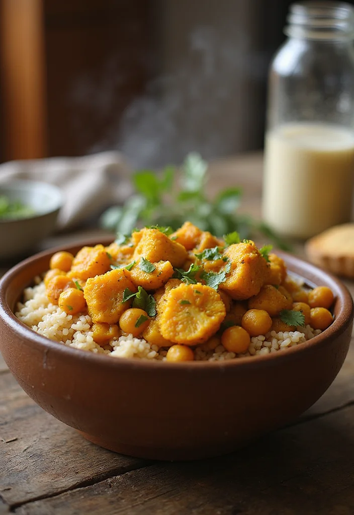 12 Autumn Healthy Recipes with Seasonal Flavor - 7. Cauliflower and Chickpea Curry