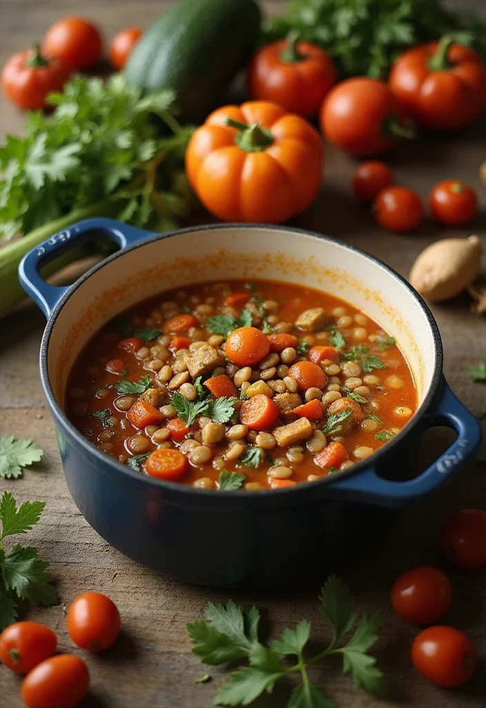 12 Autumn Healthy Recipes with Seasonal Flavor - 9. Lentil and Vegetable Stew