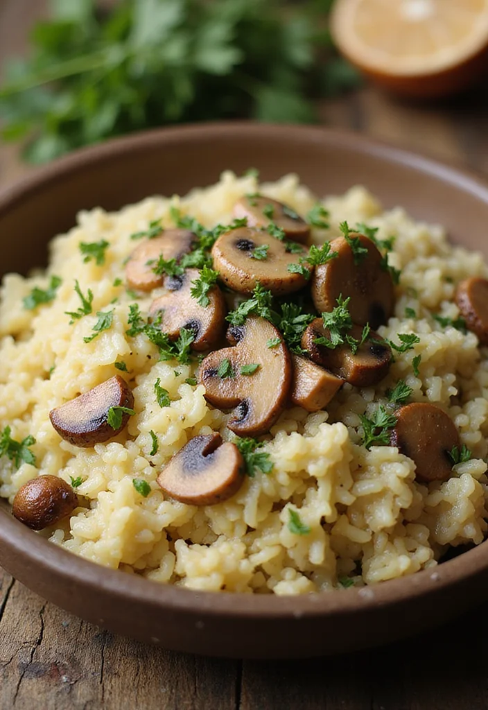 12 Easy Rice Dinner Recipes for Simple Meals - 10. Garlic Butter Mushroom Rice