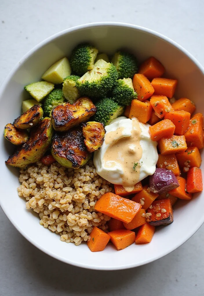 12 Fat Loss Dinner Recipes: Light and Satisfying - 8. Roasted Vegetable Buddha Bowl