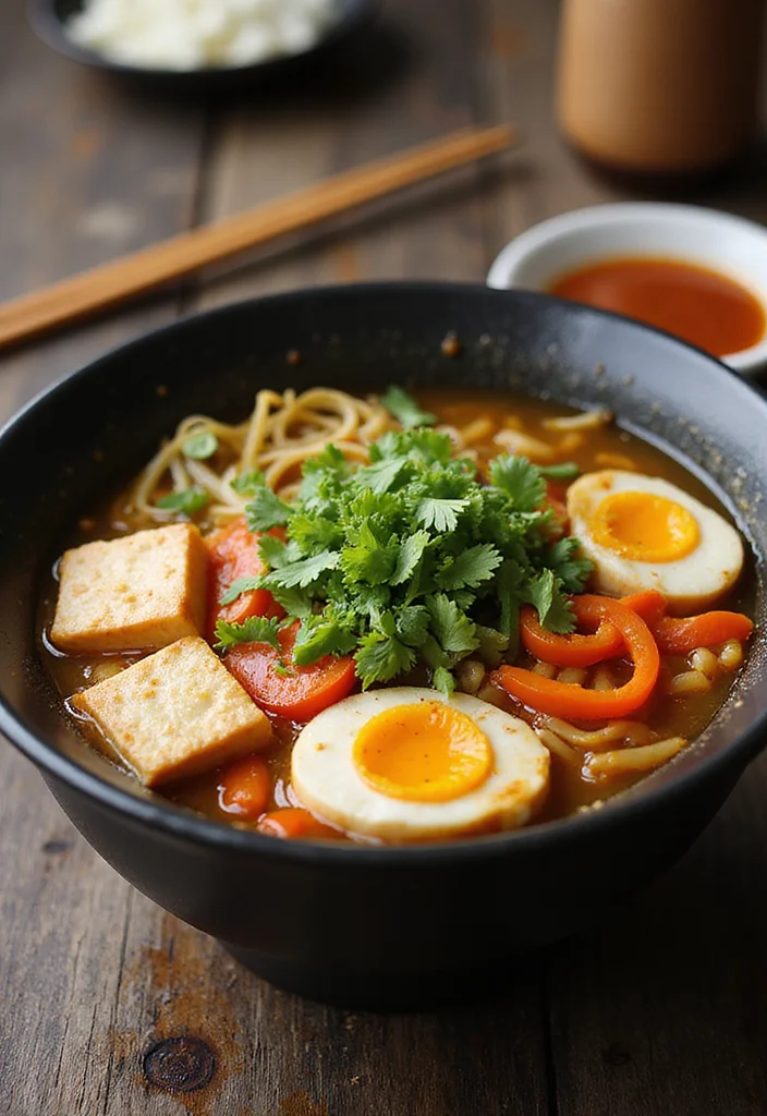 12 Healthy Chinese Recipes: Light and Flavorful Noodle Dishes - 10. Miso Tofu Ramen