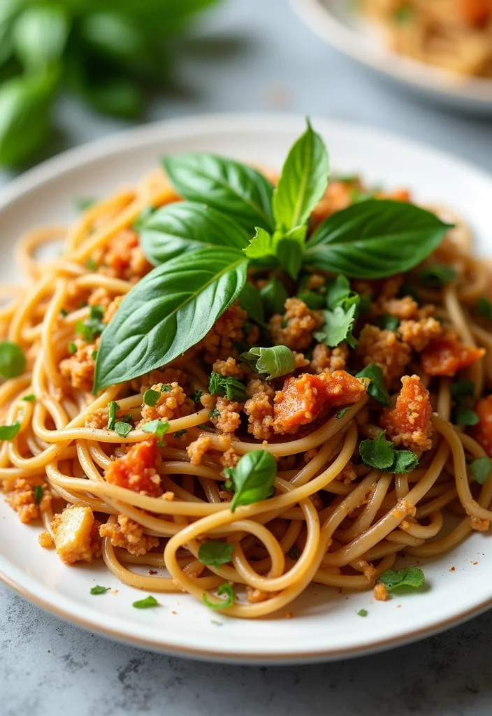 12 Healthy Chinese Recipes: Light and Flavorful Noodle Dishes - 11. Thai Basil Chicken Noodles