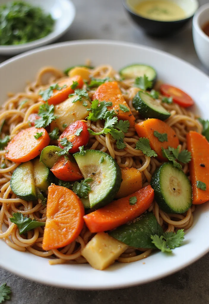12 Healthy Chinese Recipes: Light and Flavorful Noodle Dishes - 12. Teriyaki Vegetable Noodles