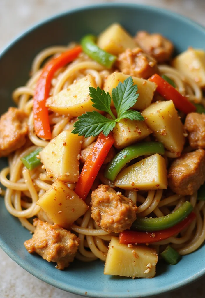 12 Healthy Chinese Recipes: Light and Flavorful Noodle Dishes - 6. Sweet and Sour Chicken Noodles