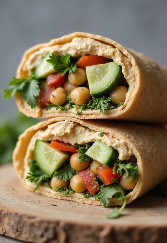 12 Healthy Lunch Recipes for Busy Days - 2. Mediterranean Chickpea Wraps