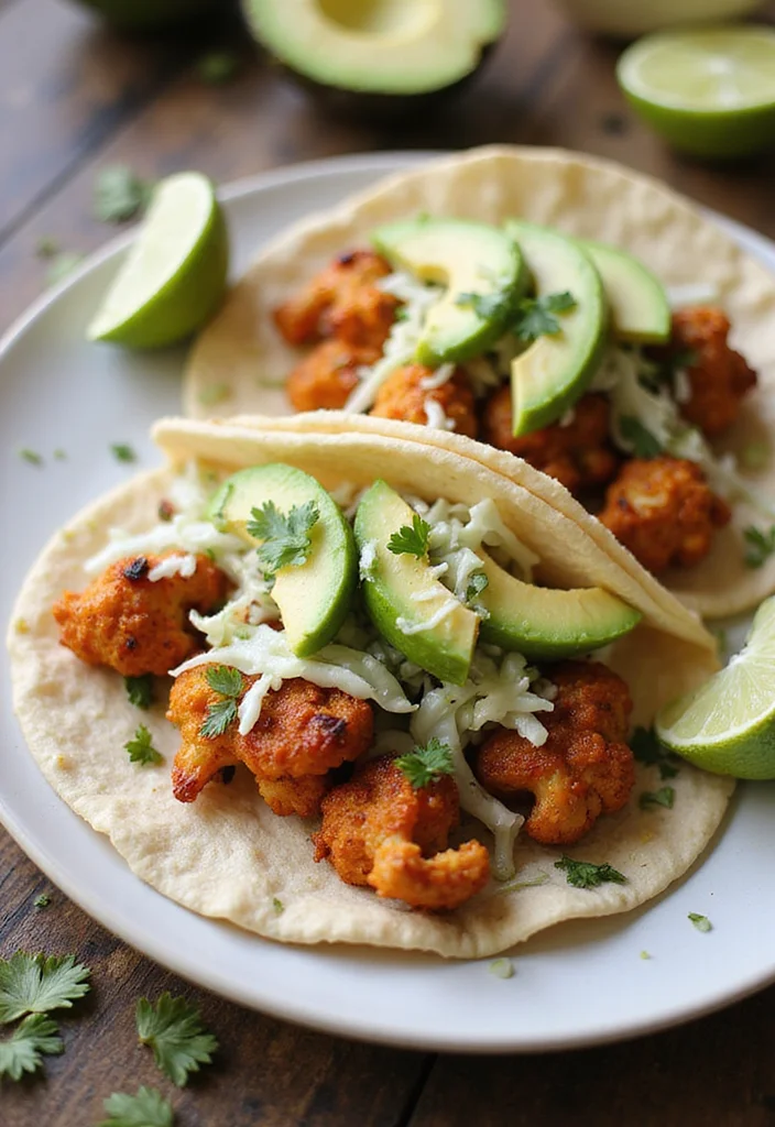 12 Healthy Summer Dinner Recipes Fresh and Light - 7. Spicy Roasted Cauliflower Tacos