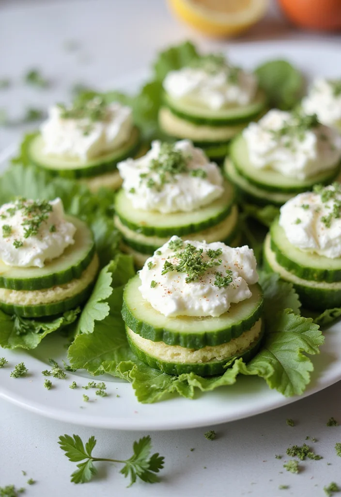 12 Keto Appetizer Recipes for Any Gathering - 5. Cucumber Sandwiches