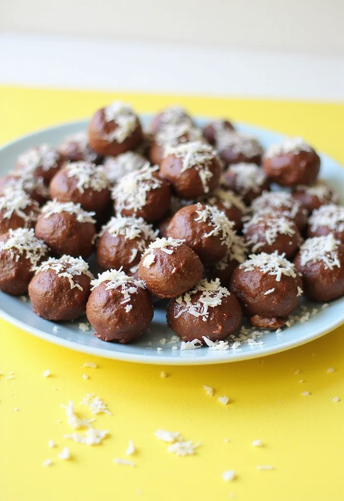 12 Keto Potluck Recipes Crowd Friendly and Easy - 12. No-Bake Chocolate Coconut Energy Bites