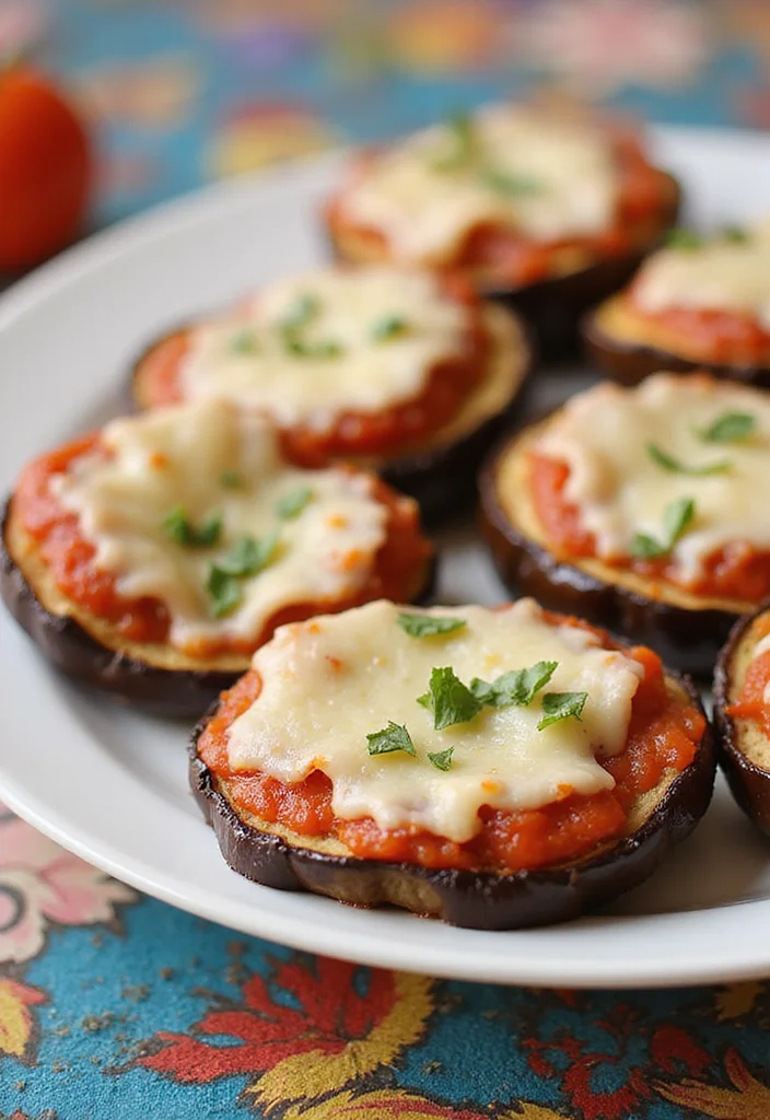 12 Keto Potluck Recipes Crowd Friendly and Easy - 9. Eggplant Pizza Bites