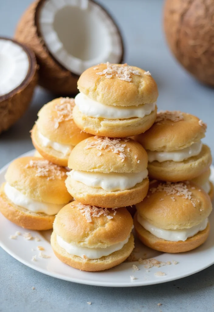 12 Puff Pastry Dessert Recipes: Light, Crispy, and Easy - 10. Coconut Cream Puff Pastry Puffs