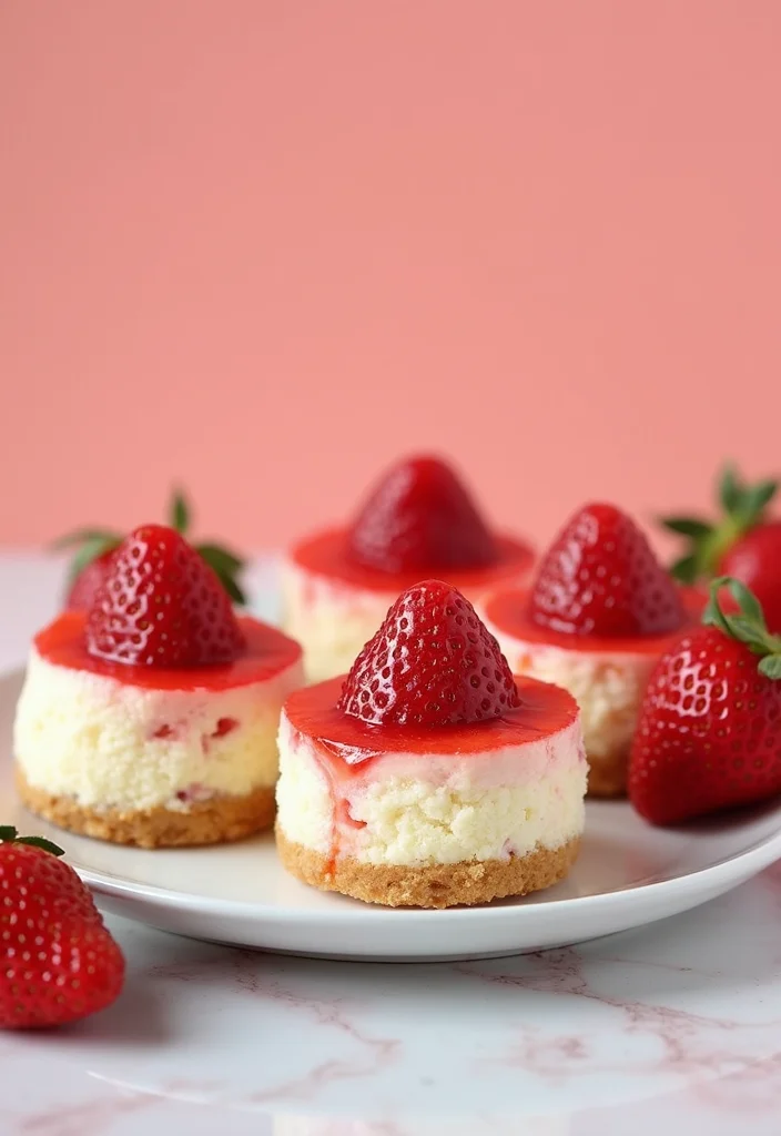 12 Strawberry Dessert Recipes Fresh and Simple - 6. Strawberry Cheesecake Bites