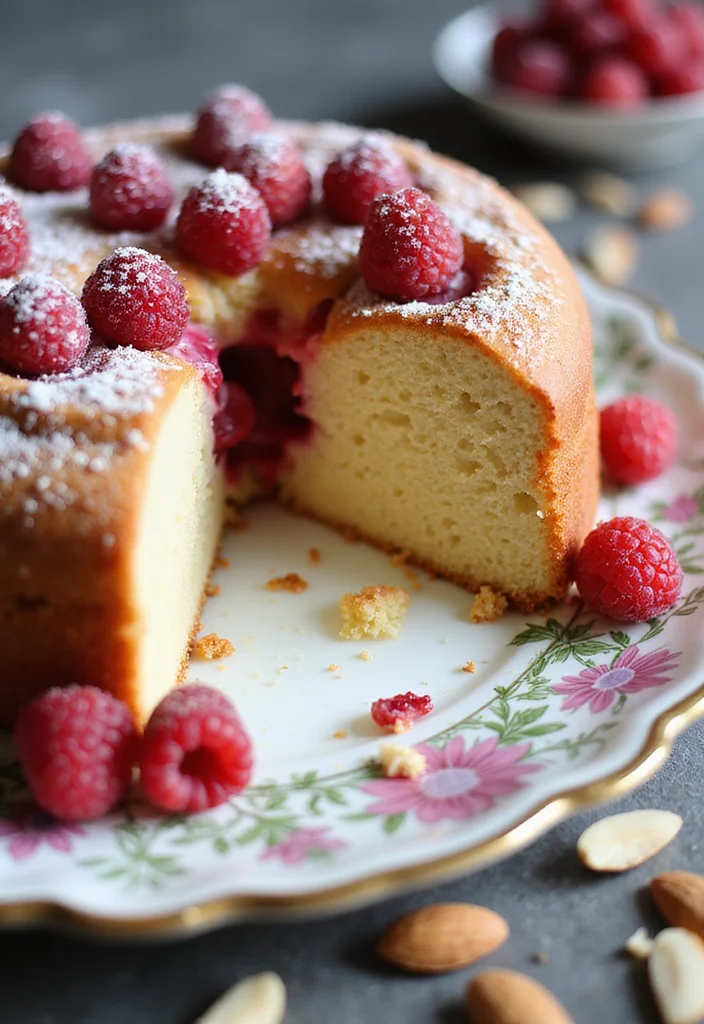 12 Sugar Free Dessert Recipes with Natural Sweetness - 12. Raspberry Almond Cake