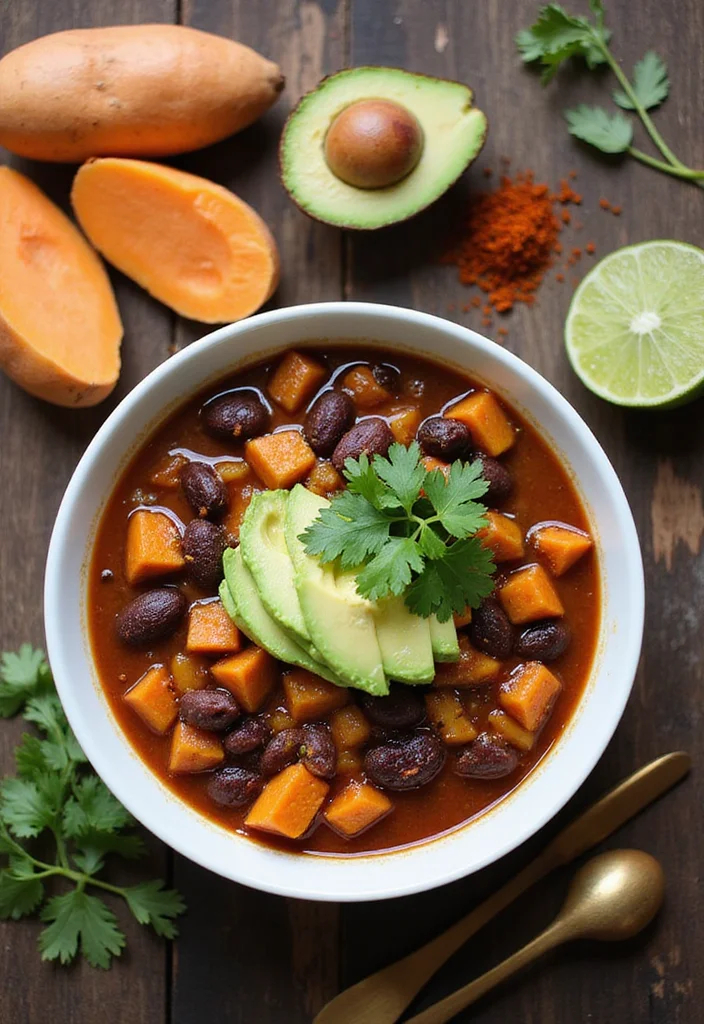 12 Winter Healthy Recipes for Cozy Eating - 2. Sweet Potato and Black Bean Chili