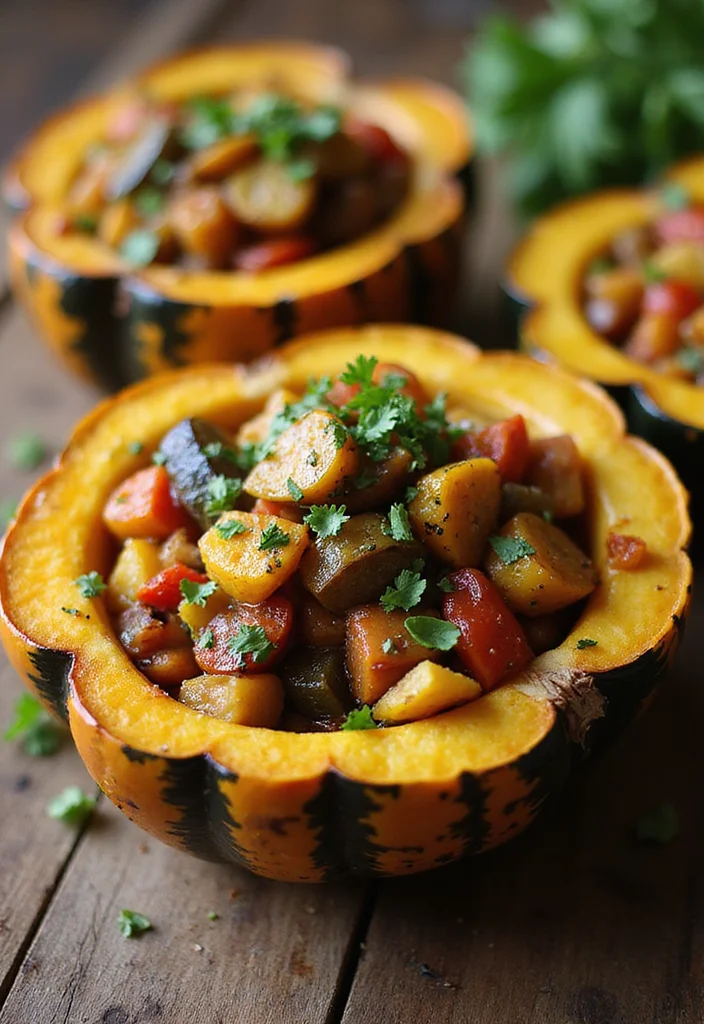 12 Winter Healthy Recipes for Cozy Eating - 3. Ratatouille Stuffed Acorn Squash